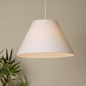 Lyta lógó világítás, fehér, Ø 38 cm, textil, E27, kúpos kép
