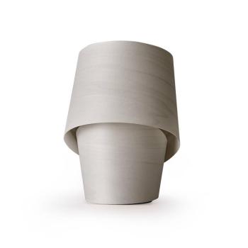 LZF asztali lámpa Tiny, szürke, magasság 22 cm, furnérfa kép