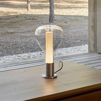 LZF Eris LED lámpa üveg alu/elefántcsont kép