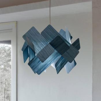 LZF Escape függő, kábel fekete Ø 30 cm kék