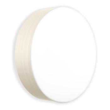 LZF LED fali lámpa Gea, elefántcsont színű, Ø 42 cm, fa kép