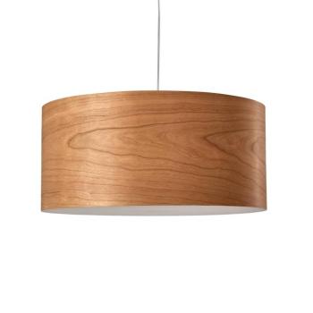 LZF LED lógó lámpa Gea, cseresznyefaszínű, Ø 42 cm, fa kép
