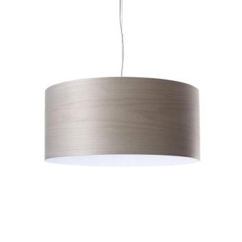 LZF LED lógó lámpa Gea, szürke, Ø 42 cm, fa kép