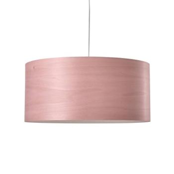 LZF LED lógó lámpa Gea, világos rózsaszín, Ø 42 cm, fa