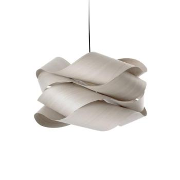 LZF Link lógó lámpa, szürke/nikkel színű, Ø 46 cm, fa kép