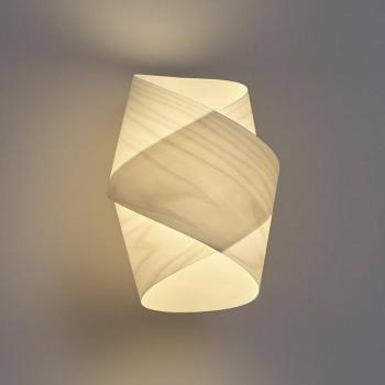 LZF Orbit fali lámpa, elefántcsont színű, szélesség 19 cm, fa kép