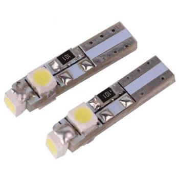 M-Style LED izzó T5 3528 3SMD műszerfal/kilométeróra háttérvilágításhoz - fehér 2db kép