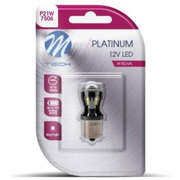 M-Tech BA15s P21/5W 12-24V 14LED, fehér, 1 db kép