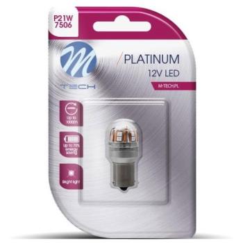 M-Tech BA15s P21/5W 12-24V 15LED, piros, 1 db kép