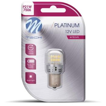 M-Tech BA15s P21/5W 12-30V 16LED, fehér, 1 db kép