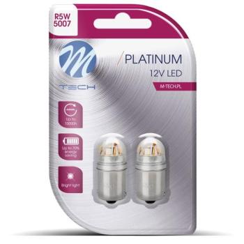 M-Tech BA15s R5W 12-24V 5LED, fehér, 1 db kép