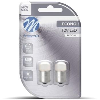 M-Tech BA15s R5W 12V, 9LED, 5mm, fehér, 2db kép
