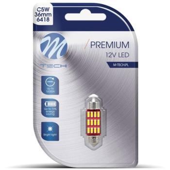 M-Tech C5W 36mm 10 - 30V 12LED CANBUS, fehér, 1 db kép