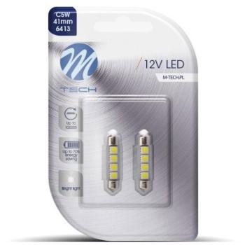 M-Tech C5W 41mm 4LED, fehér, 2db kép