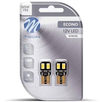 M-Tech CANBUS W5W W2.1x9.5d 12V 4LED, fehér, 2 db kép