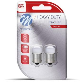 M-Tech HEAVY DUTY BA15s R5W 24V 9LED, fehér, 2 db kép