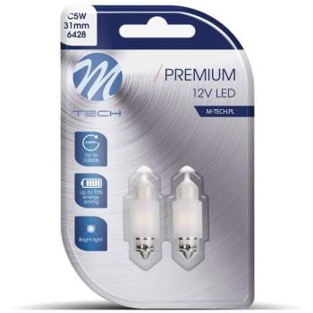 M-Tech PREMIUM C5W 31mm 2LED, fehér, 2 db kép
