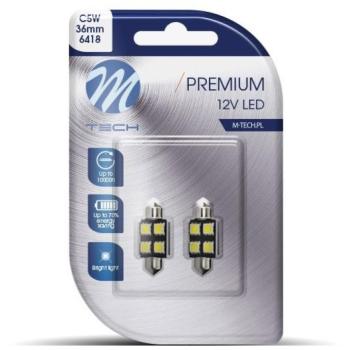 M-Tech PREMIUM C5W 36mm 4LED, fehér, 2 db kép