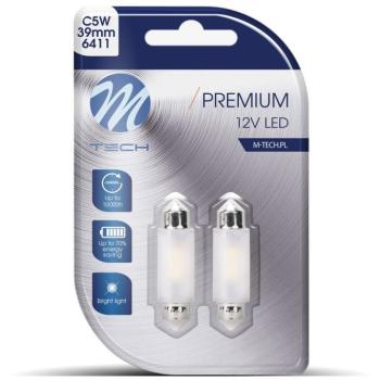 M-Tech PREMIUM C5W 39mm 2LED, fehér, 2 db kép