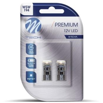 M-Tech PREMIUM CANBUS W5W W2.1x9.5d 4LED, fehér, 2 db kép