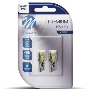 M-Tech PREMIUM CANBUS W5W W2.1x9.5d 5LED, fehér, 2 db kép