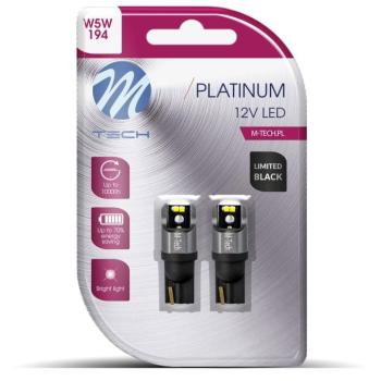 M-Tech W5W W2.1x9.5d 4LED, fehér, 2 db kép