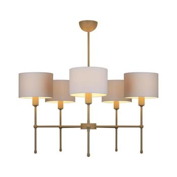 MADELA rúddal szerelt csillár 5xE14/40W/230V fehér/bézs 0240 kép