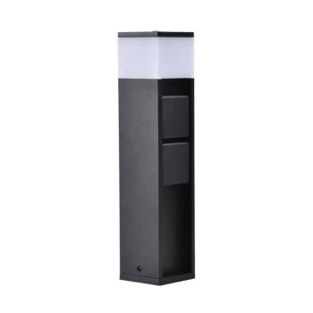 MAINS LED talapzati lámpa, sötét szürke, 37 cm, IP54, 2 csatlakozóaljzattal kép