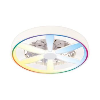 MALAWI LED RGBW dimmelhető mennyezeti lámpatest látorral, 48W, 230V, fehér + távirányító 343222 kép