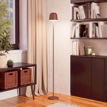 Mannera-L LED-es, akkumulátoros teraszos lámpa, rozsdabarna, magasság 140 cm kép