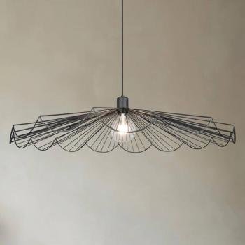 Margarita függő világítás, Ø 80 cm, fekete, E27, fém kép