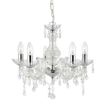 Marie Therese csillár, átlátszó, 5 izzós kép