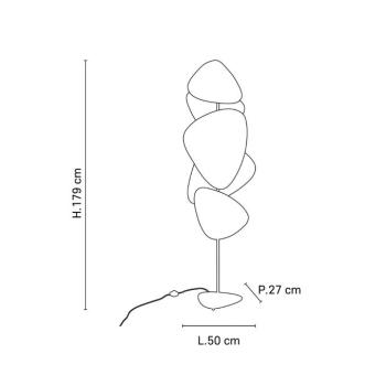 MARKET SET álló világítás Screen, papír, fehér, 179 cm magas kép
