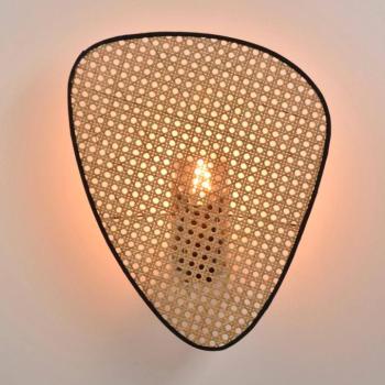 MARKET SET falikari fali világítás Screen, 42 cm magas, természetes, rattan kép