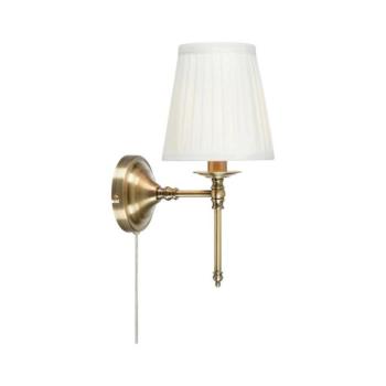 Markslöjd 108968 - Fali lámpa MANOR 1xE14/40W/230V fehér/sárgaréz 108968 kép