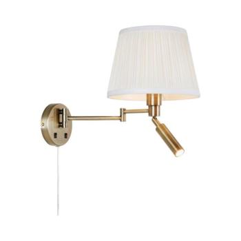 Markslöjd 109017- LED fali lámpa PIVOT 1xE27/40W/230V + LED/4W krémszínű/sárgaréz 109017 kép