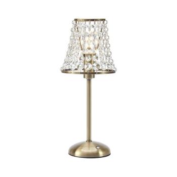 Markslöjd 109125 - LED dimmelhető tölthető asztali lámpa LIORA 1xE14/2W/2000 mAh sárgaréz 109125 kép