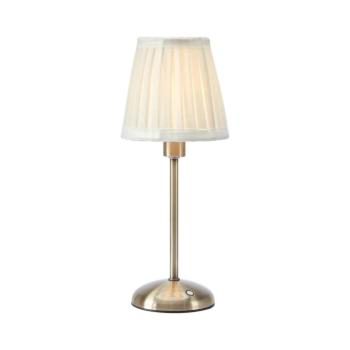 Markslöjd 109126 - ANNO LED, dimmelhető, újratölthető asztali lámpa, 1x E14/2W/2000 mAh, fehér/sárgaréz 109126 kép