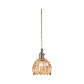 Markslöjd 109137 - kábeles függeszték GOTA 1xE14/40W/230V füstös bézs/sárgaréz 109137 kép