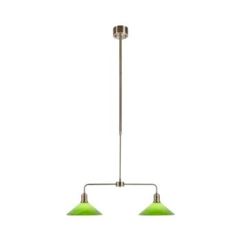 Markslöjd 109161 - VELA rúdon függesztett csillár 2xE27/60W/230V zöld/sárgaréz 109161 kép