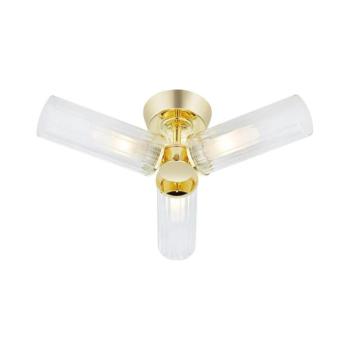 Markslöjd 109238 - Fürdőszobai felületre szerelhető csillár RIMINI 3xG9/20W/230V IP44 sárgaréz 109238 kép