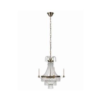 Markslöjd 105157 - Kristálycsillár láncon MARIELUND 3xE14/40W/230V sárgaréz 105157 kép