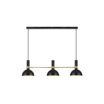 Markslöjd 106971 - Csillár zsinóron LARRY 3xE27/60W/230V fekete/arany 106971 kép