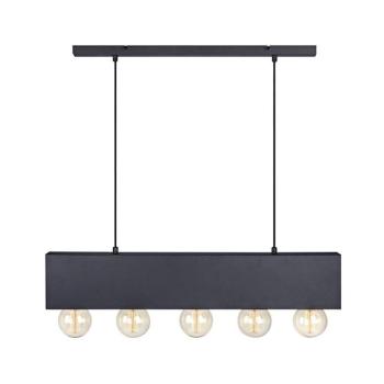 Markslöjd 107037 - Csillár zsinóron COUTURE 5xE27/40W/230V fekete 107037 kép