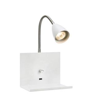 Markslöjd 107140 - Fényerő-szabályozó fali lámpa USB LOGI 1xGU10 / 7W / 230V 107140 kép