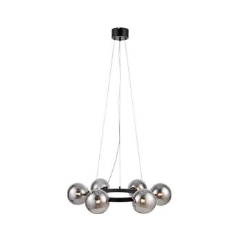 Markslöjd 108051 - Csillár zsinóron CIRCLE 6xG9/20W/230V fekete 108051 kép