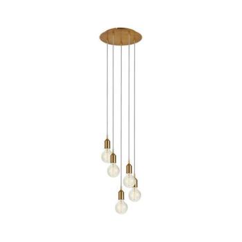 Markslöjd 108100 - Csillár zsinóron BRONX 5xE27/60W/230V bronz 108100 kép