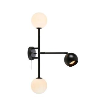 Markslöjd 108255 - Fali lámpa BESIDE 2xG9/20W/230V + 1xGU10/7W/230V fekete 108255 kép