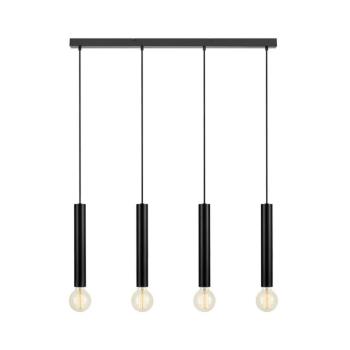 Markslöjd 108264 - Csillár zsinóron SENCILLO 4xE27/40W/230V fekete 108264 kép