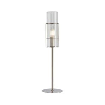 Markslöjd 108557 - Asztali lámpa TUBO 1xE14/40W/230V 50 cm fényes króm/átlátszó 108557 kép
